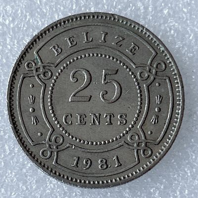 海外回流1元起拍小铺 各国钱币散币场 第8期 伯利兹1981年25分