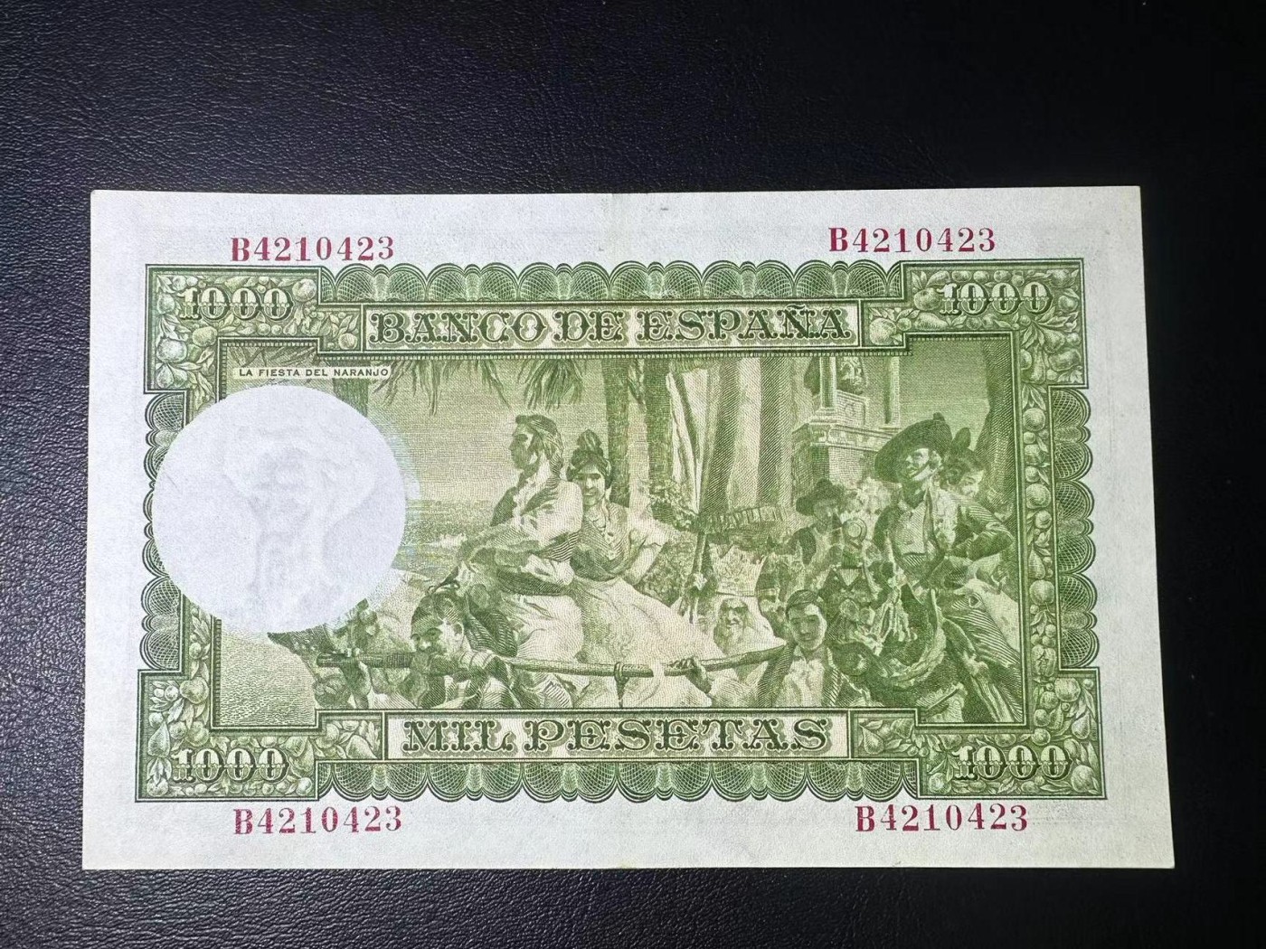 【Blue Auction】✨世界纸币精拍第434期【精】 西班牙 1951年1000比塞塔 大华金 AU+