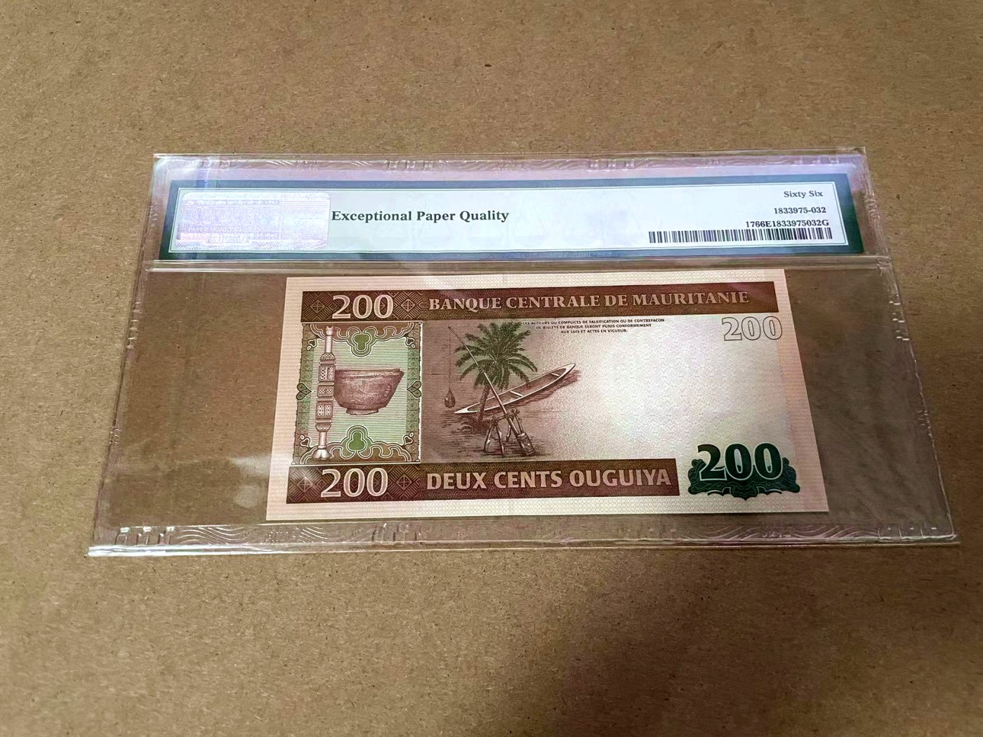 【Blue Auction】✨世界纸币精拍第435期【精】 毛里塔尼亚 2006年200乌吉亚 PMG67EPQ 高分