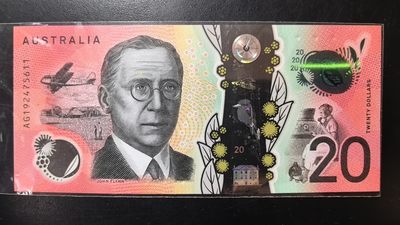 澳大利亚2019年20元 新版 塑料钞 11双尾 大洋洲币 实物图 UNC - 澳大利亚2019年20元 新版 塑料钞 11双尾 大洋洲币 实物图 UNC