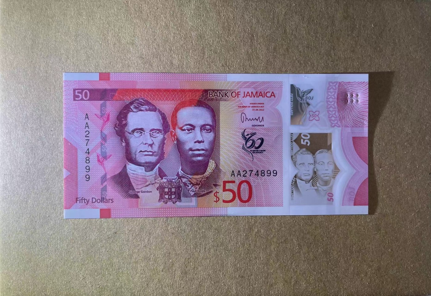 【Blue Auction】✨世界纸币精拍第435期【精】 【AA首发冠】牙买加 2022年50元 全新UNC