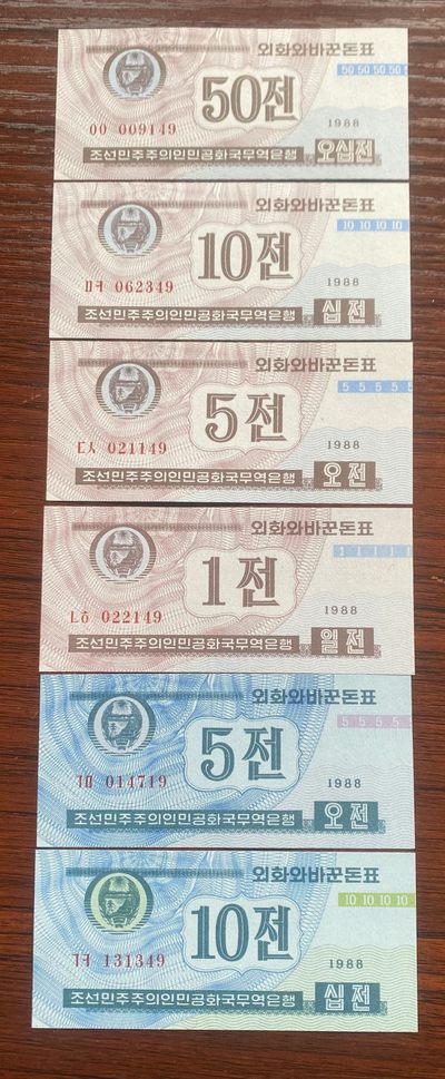 2024年兔爷钱庄第四期非全新纸币拍卖 - 朝鲜外汇券