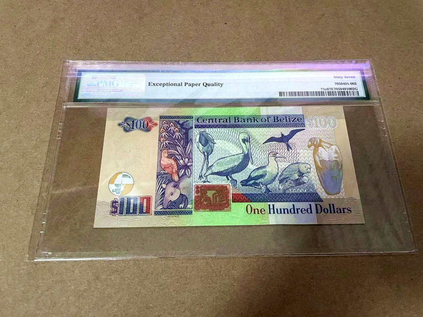 【Blue Auction】✨世界纸币精拍第435期【精】 【111豹子号无47】伯利兹 2016年100元 PMG67EPQ 高分 女王