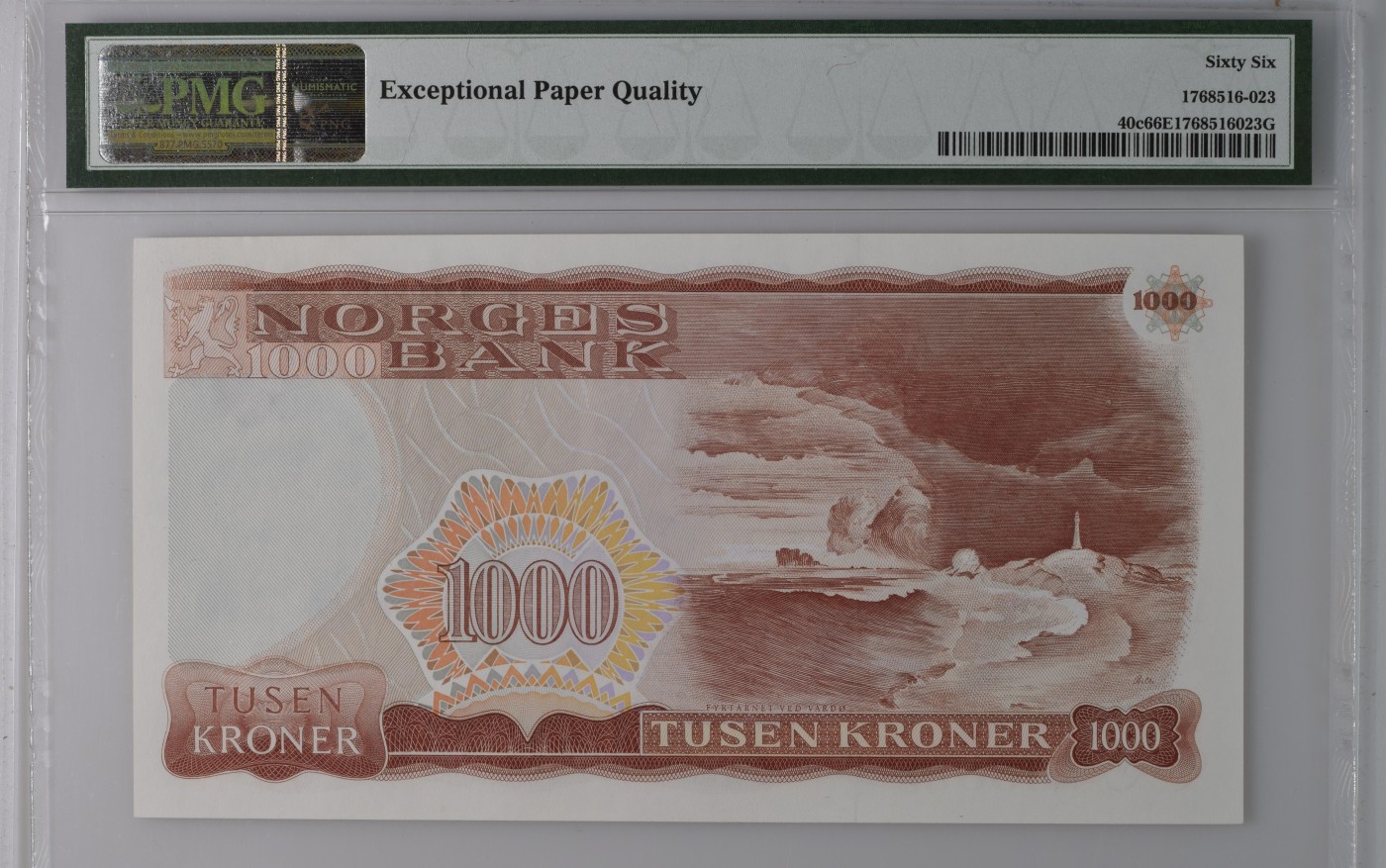 Immortal acution 2024拍场 挪威1000经典，PMG66