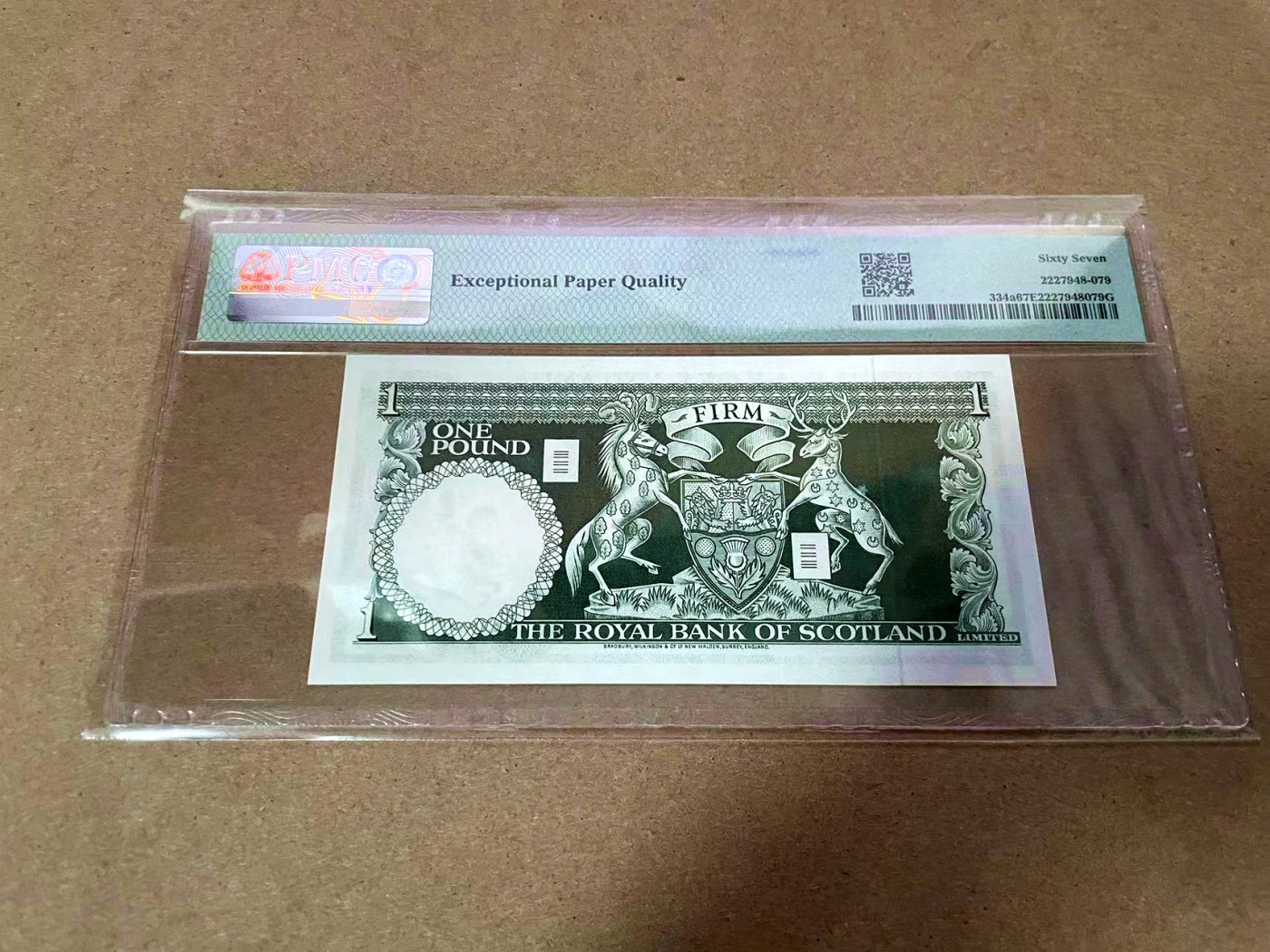 【Blue Auction】✨世界纸币精拍第435期【精】 【无47】苏格兰 1970年1镑 PMG67EPQ 高分