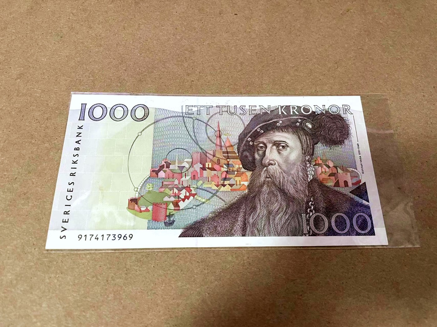 【Blue Auction】✨世界纸币精拍第435期【精】 【初版】瑞典 1989-92年1000克朗 大胡子 UNC