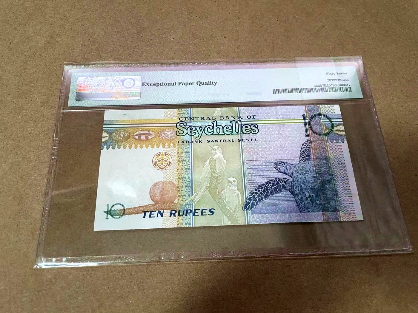 【Blue Auction】✨世界纸币精拍第435期【精】 【345小号】塞舌尔 1998-2010年10卢比 PMG67EPQ 