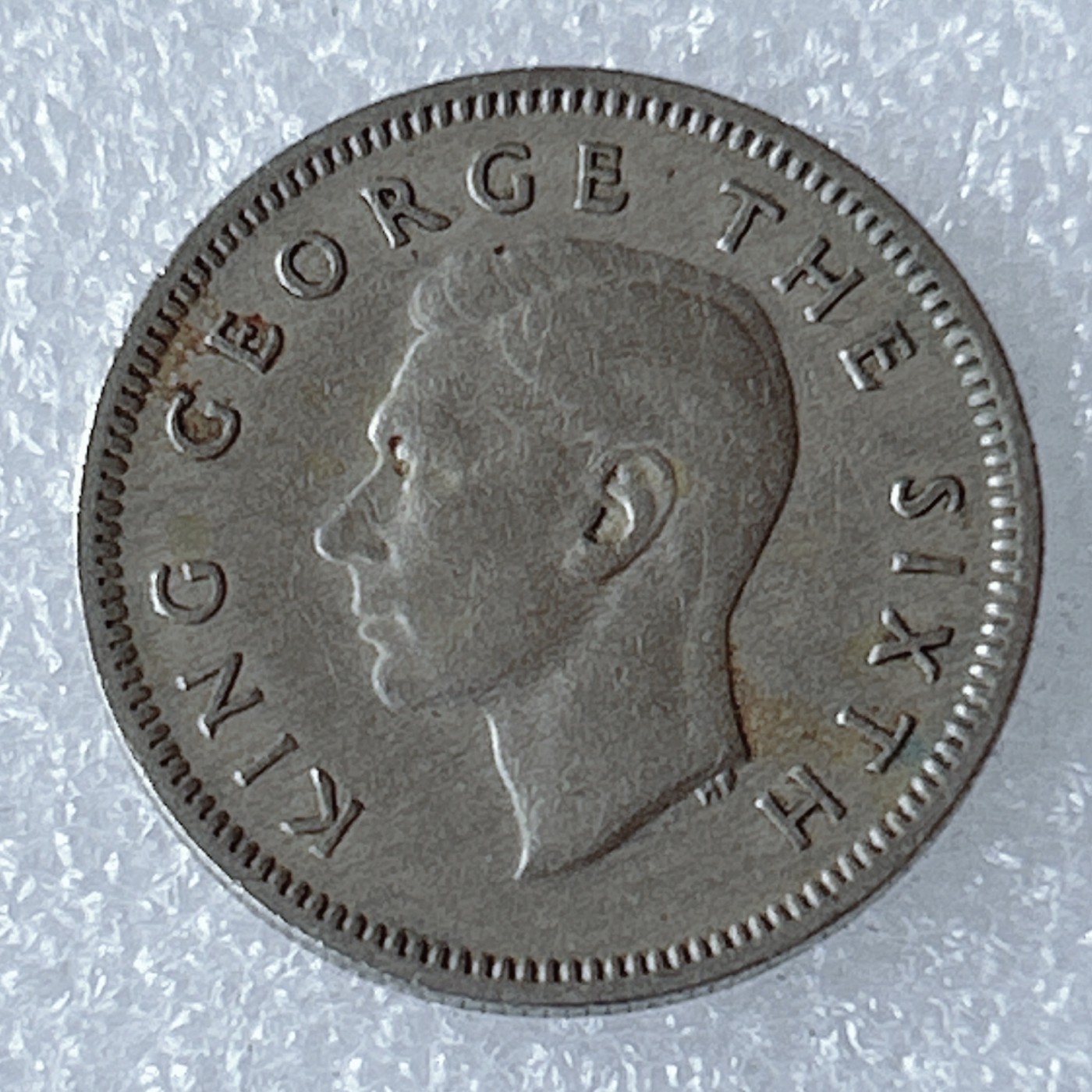 海外回流1元起拍小铺 各国钱币散币场 第8期 新西兰1951年乔治六世垂耳鸦6便士