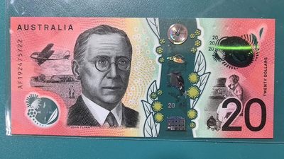 澳大利亚2019年20元 新版 塑料钞 22双尾 大洋洲币 实物图 UNC - 澳大利亚2019年20元 新版 塑料钞 22双尾 大洋洲币 实物图 UNC