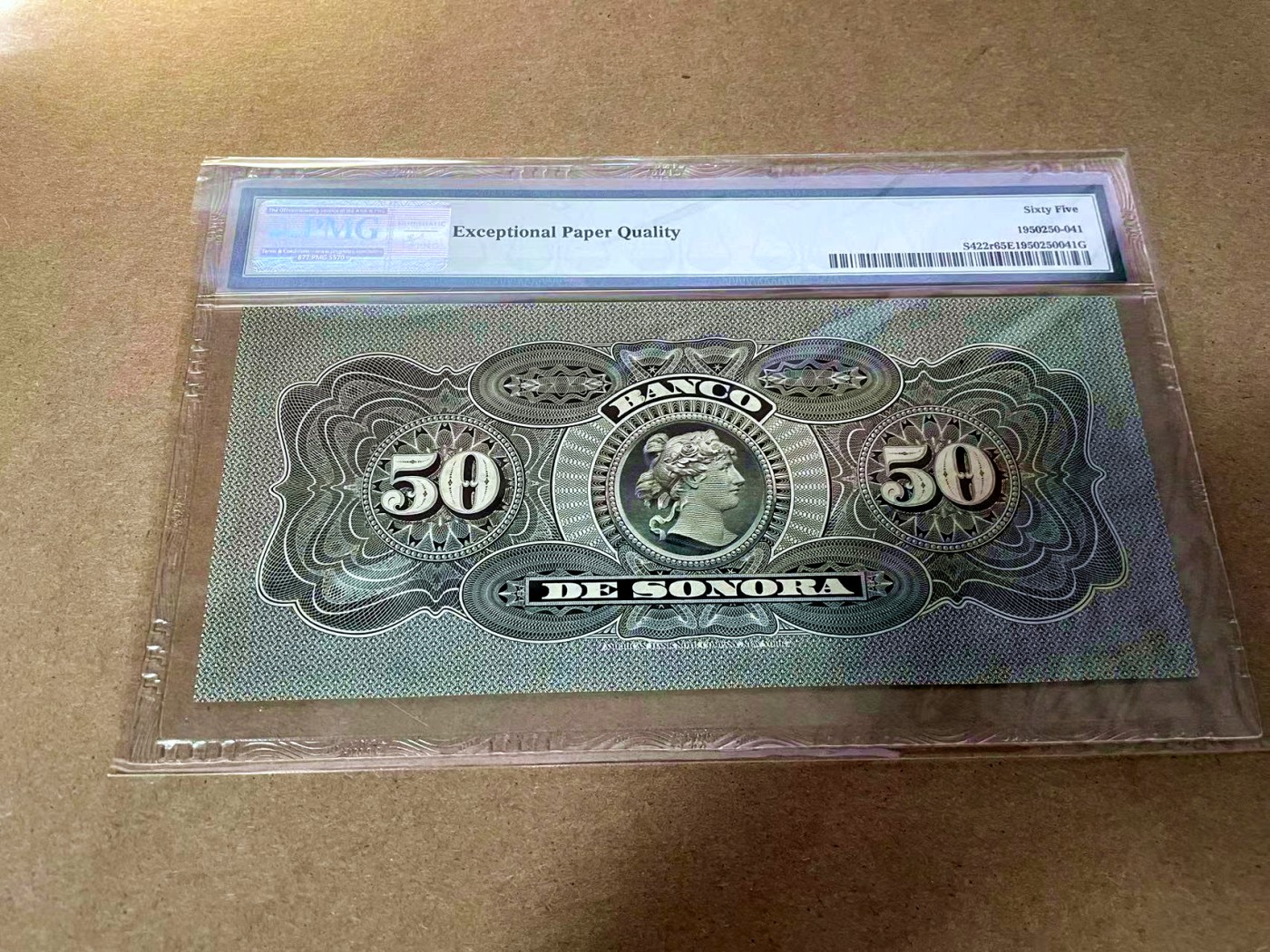 【Blue Auction】✨世界纸币精拍第435期【精】 【无47】墨西哥 1899-1911年50比索 PMG65EPQ  ABNC出品  小女孩 设计精美