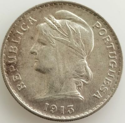  外国纪念币银币专场064（中拍皆有赠品），建议埋价，每周三六两拍，可累积 - 葡萄牙1913年谷物女神50分银币