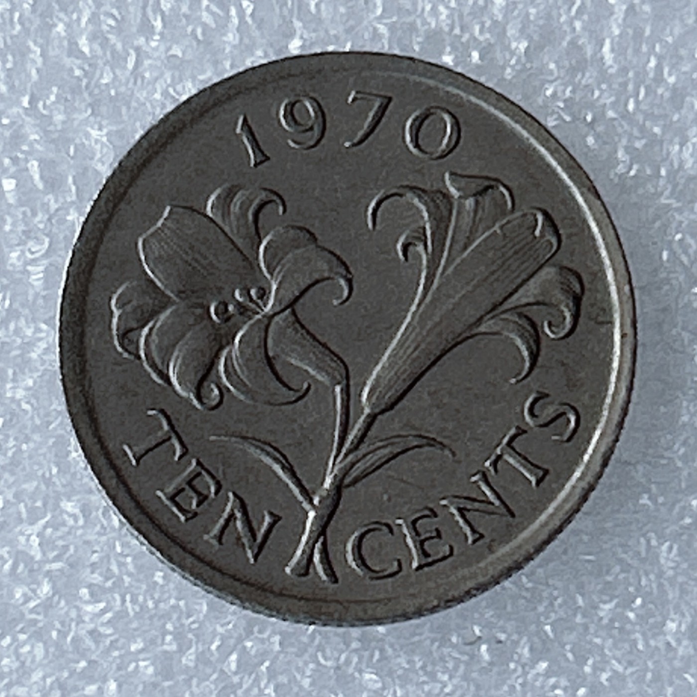 海外回流1元起拍小铺 各国钱币散币场 第8期 百慕大1970年10分百合花镍币