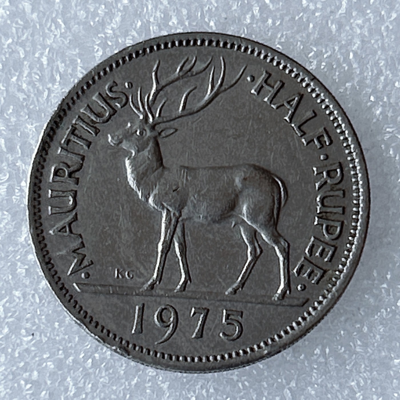 海外回流1元起拍小铺 各国钱币散币场 第8期 英属毛里求斯1975年半卢比