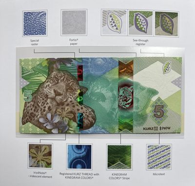 2024第8场（总第160期）：精品测试钞、外钞综合场 - 波兰PWPW 2023“美洲豹5系列”测试钞册装UNC