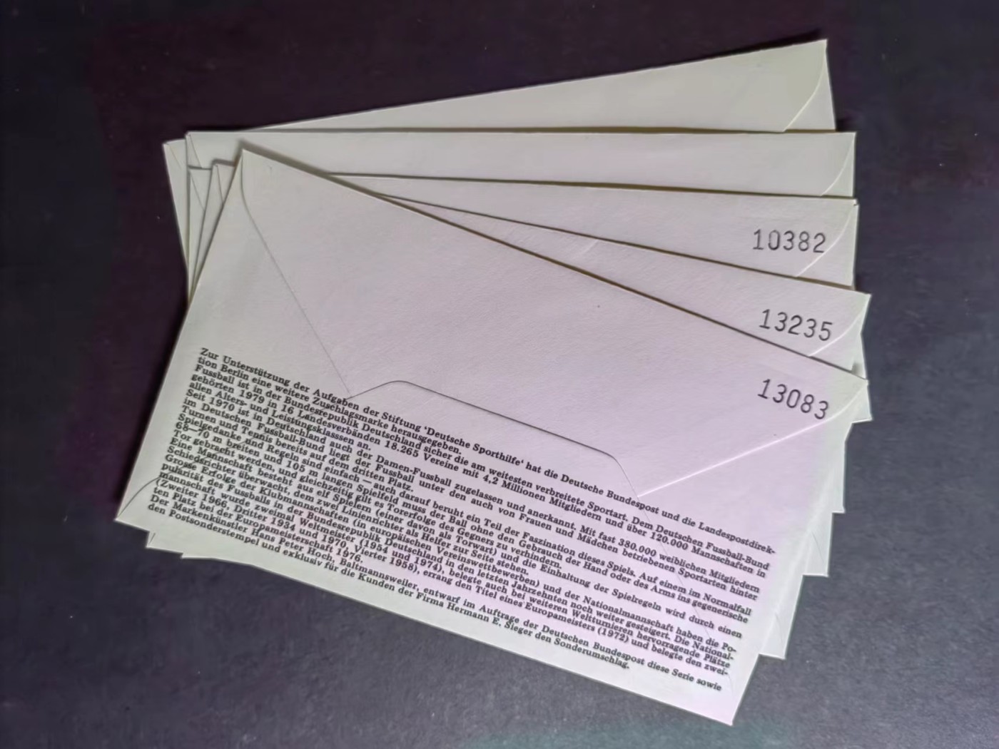 多国邮品✌（拍卖场）精品🔥专场 第④⑨场 德国🇩🇪79-80年 体育主题首日封