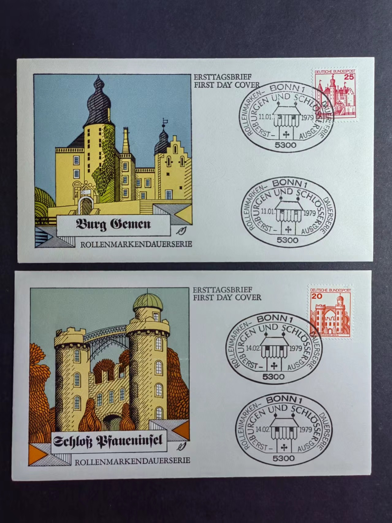 多国邮品✌（拍卖场）精品🔥专场 第④⑨场 德国🇩🇪1979年 建筑建筑风格首日封