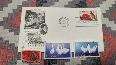 一月邮币社第十九期拍卖国际邮票专场 - 1969年美国雕版首日封和波兰动物销票