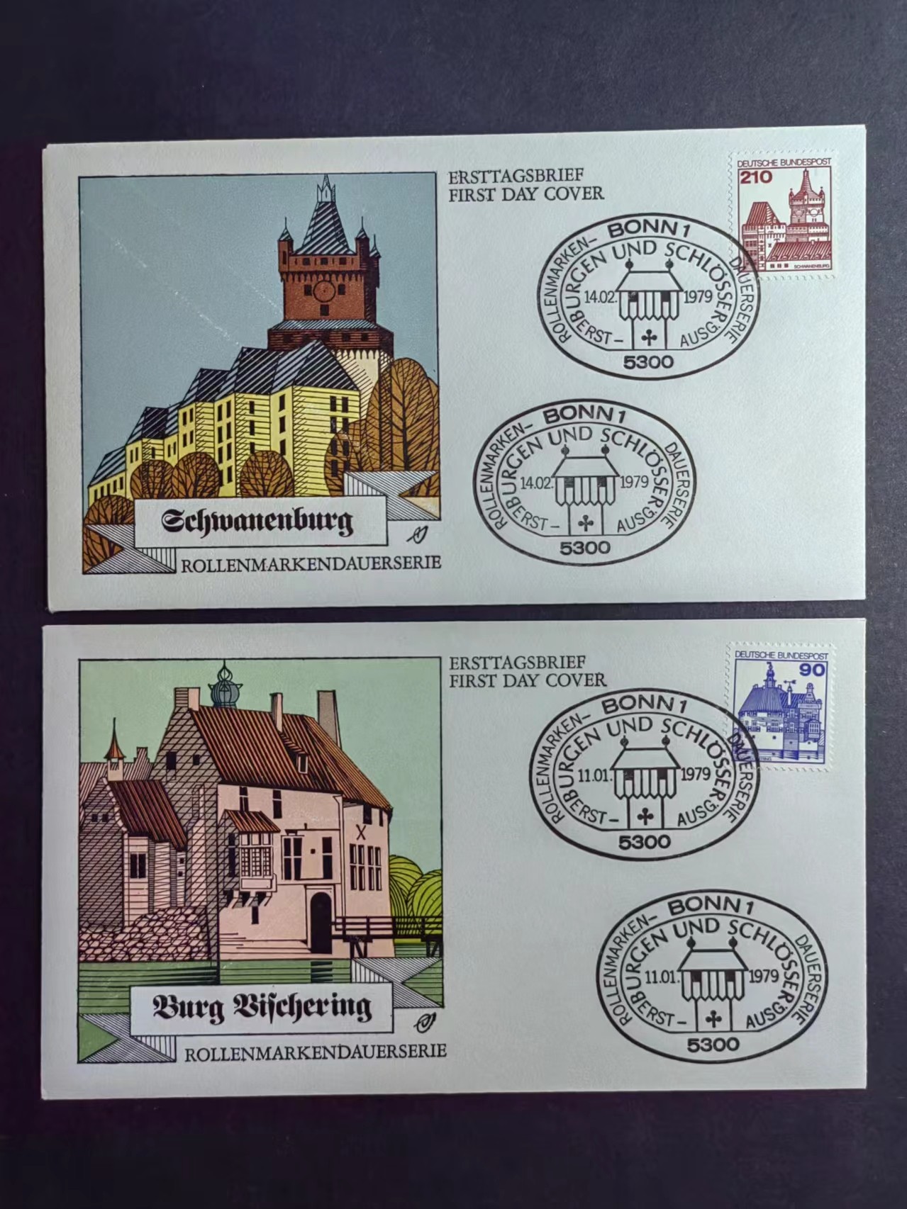 多国邮品✌（拍卖场）精品🔥专场 第④⑨场 德国🇩🇪1979年 建筑建筑风格首日封