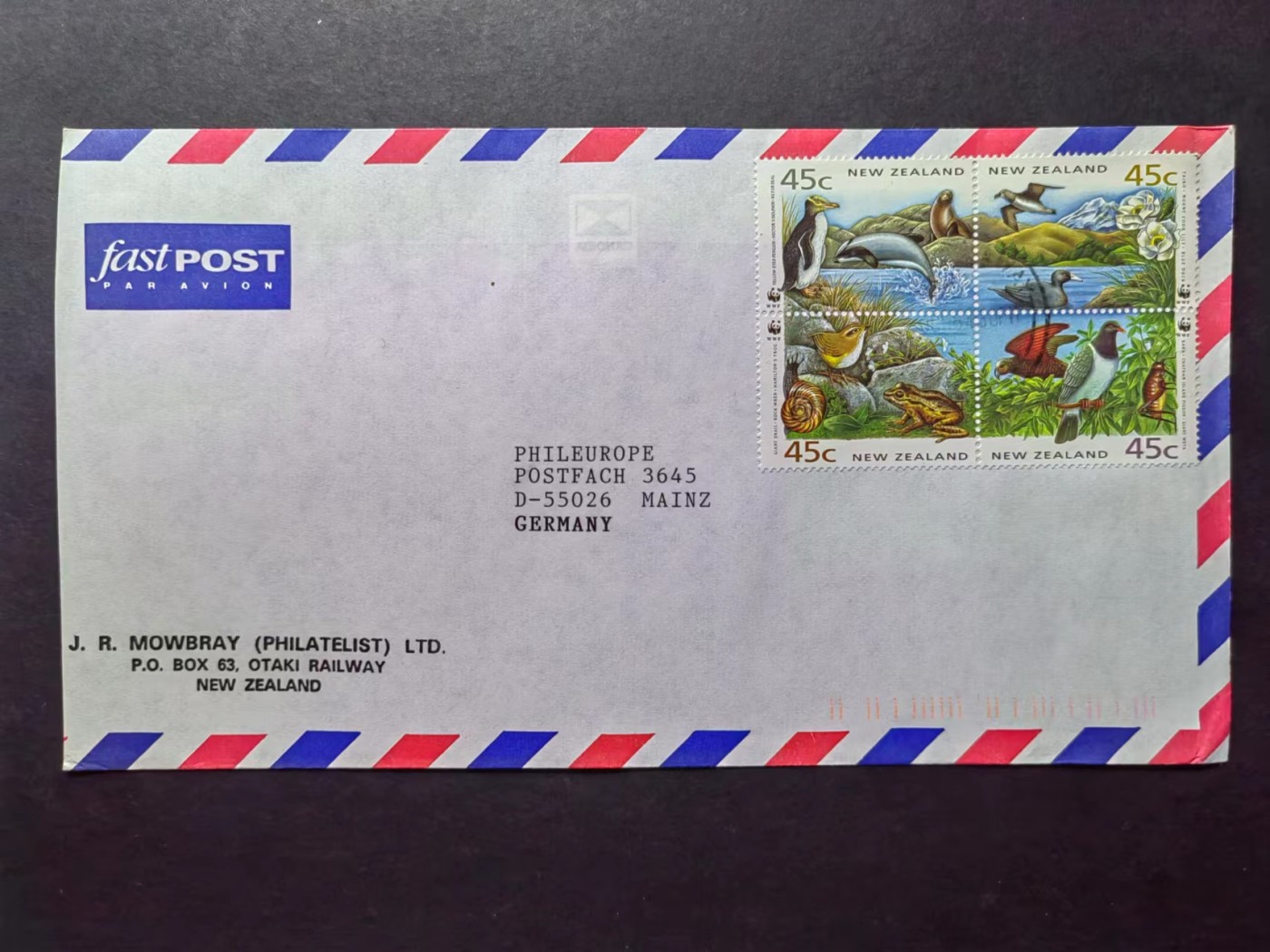 多国邮品✌（拍卖场）精品🔥专场 第④⑨场 新西兰🇳🇿航空实寄邮封+德国小型张实寄邮封+德国电子票实寄邮封