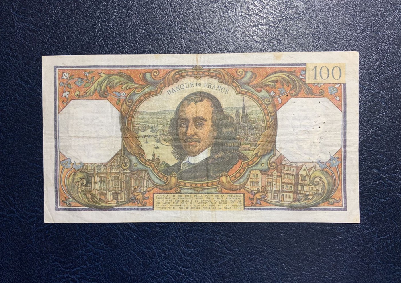 收藏联盟Quantum Auction 第326期拍卖  法国1969年100法郎 品相如图 高乃依