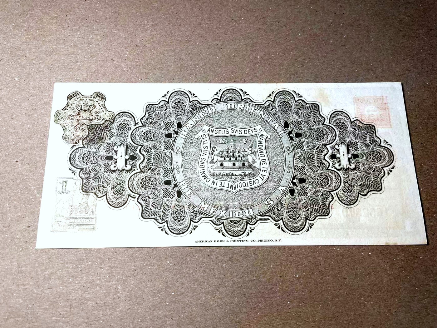 【Blue Auction】✨世界纸币精拍第436期【精】 【实钞】墨西哥 早期 1914年1比索 UNC-  大票幅  