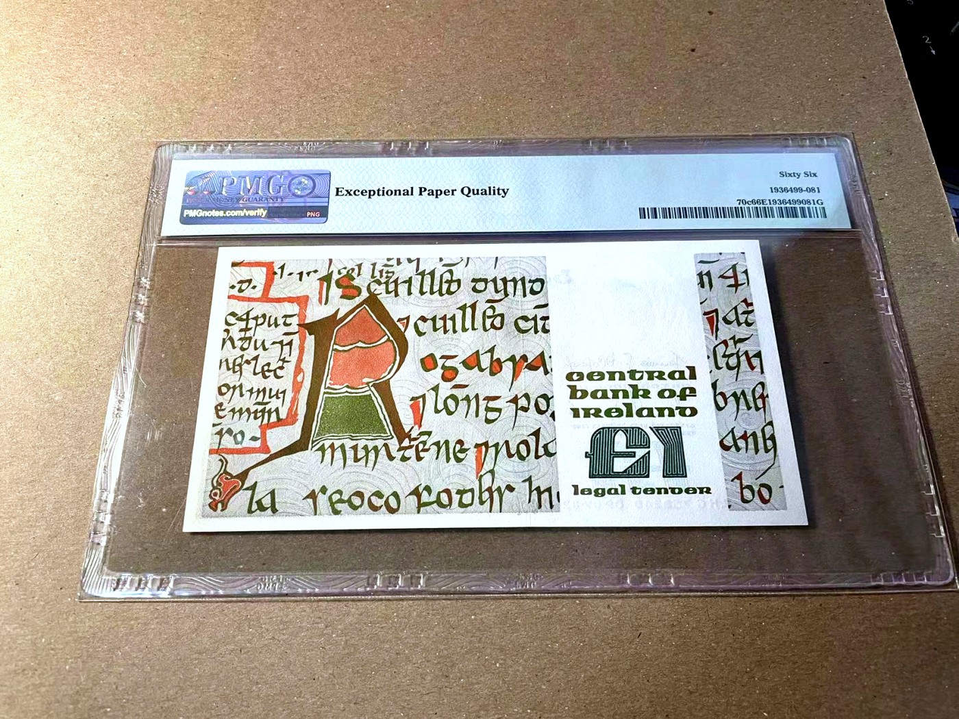 【Blue Auction】✨世界纸币精拍第436期【精】 爱尔兰 1982-87年1镑 PMG66EPQ 