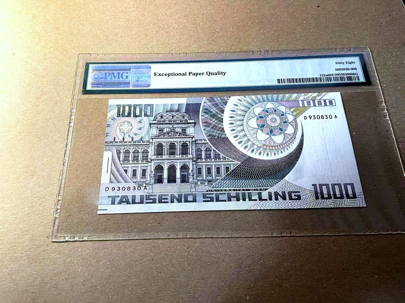 【Blue Auction】✨世界纸币精拍第436期【精】 【无47】奥地利 1983年1000先令 PMG68EPQ 超高分 薛定谔 