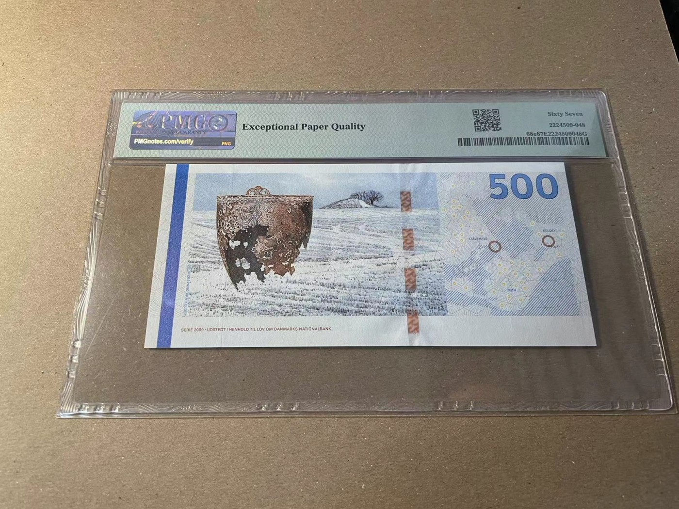 【Blue Auction】✨世界纸币精拍第436期【精】 【无47】丹麦 2016年500克朗 PMG67EPQ 