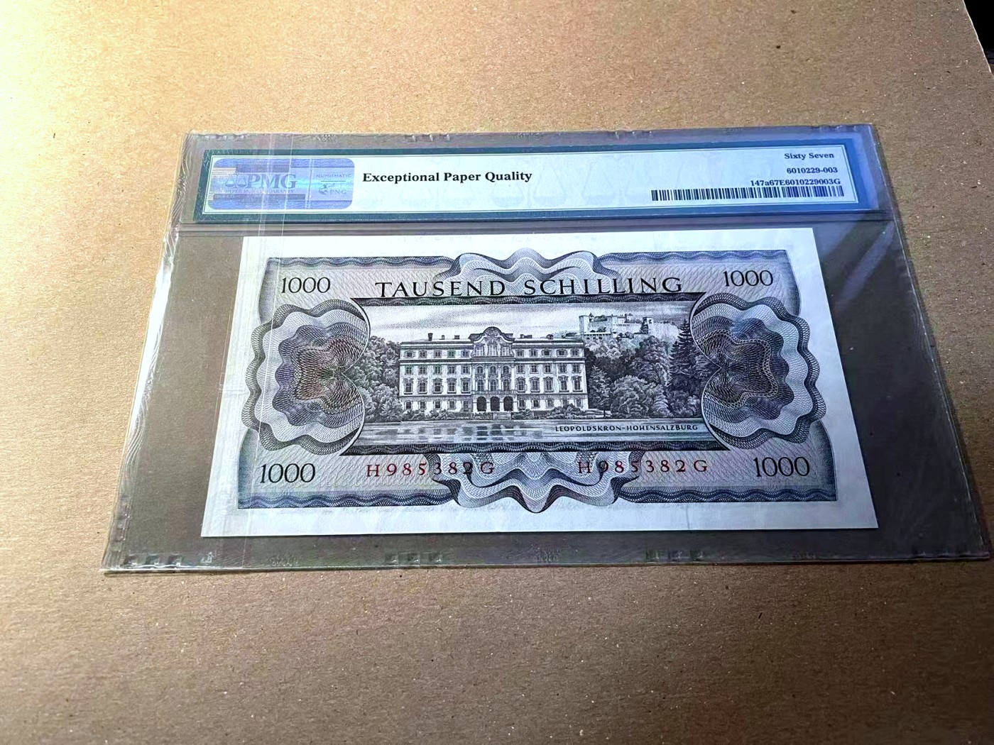 【Blue Auction】✨世界纸币精拍第436期【精】 【无47】奥地利 1966年1000先令 PMG67EPQ 高分 苏特纳