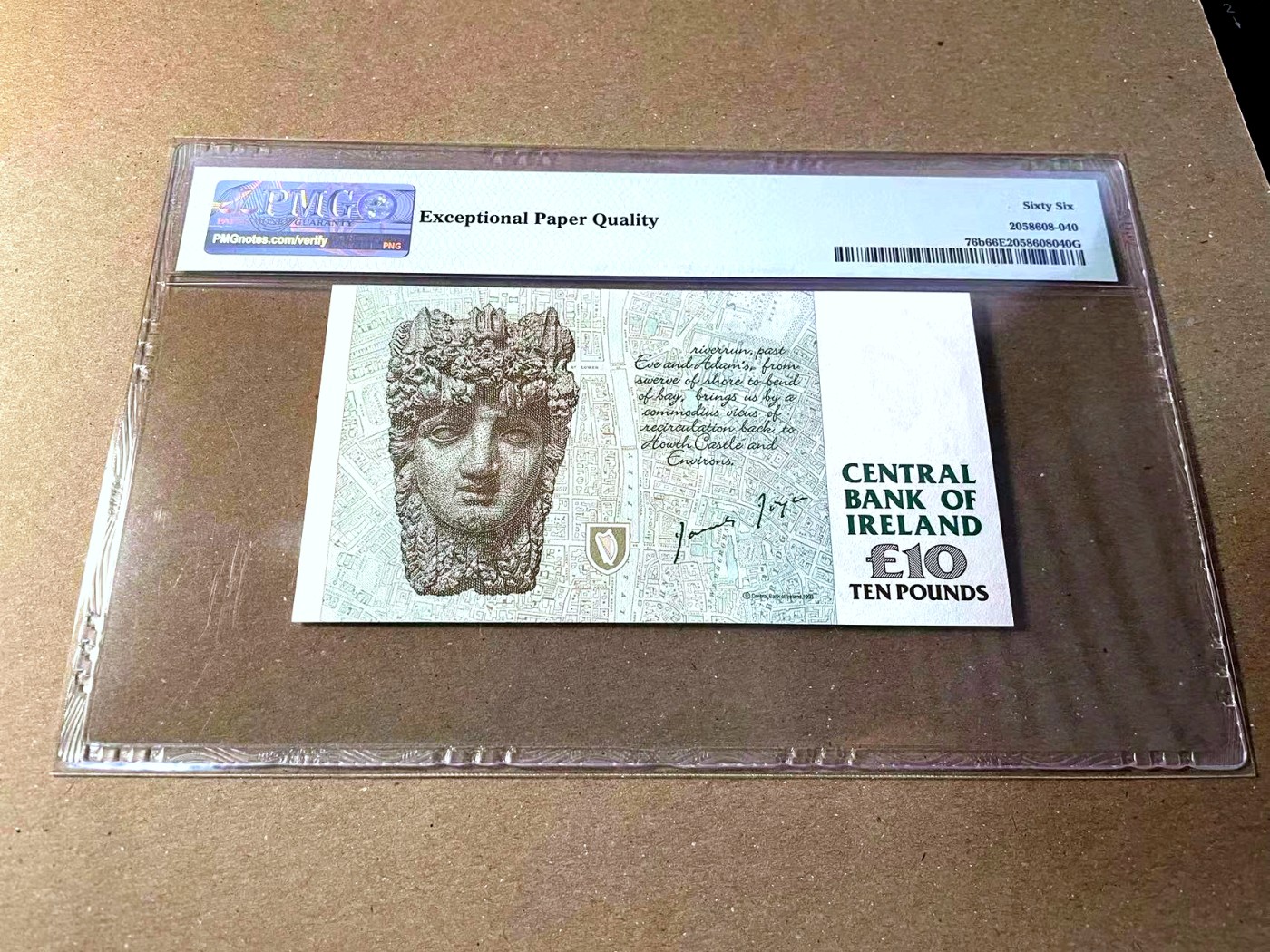 【Blue Auction】✨世界纸币精拍第436期【精】 爱尔兰 1995-99年10镑 PMG66EPQ