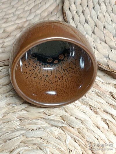 ↓【君缘收藏】第36期↙↙↙无佣金、可寄存、满10元包邮  - 建窑建盏，鸡蛋杯 主人一口杯，金长有建盏 黄鹧鸪鸡蛋杯，口径约5.5㎝，高约5㎝