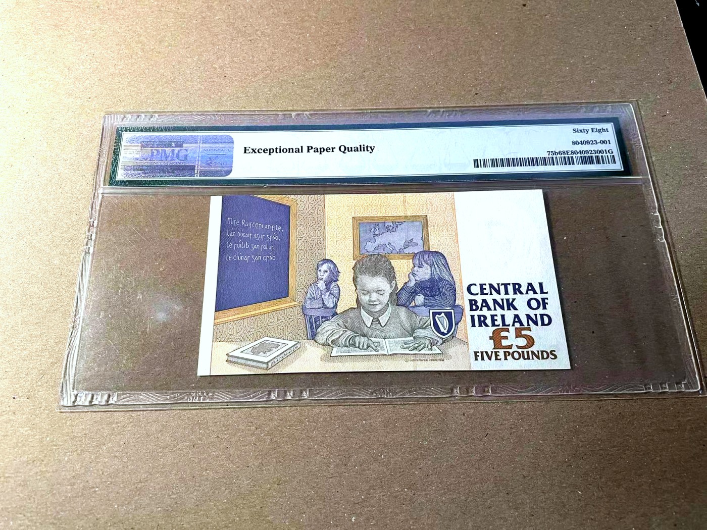 【Blue Auction】✨世界纸币精拍第436期【精】 爱尔兰 1994-99年5镑 PMG68EPQ 超高分