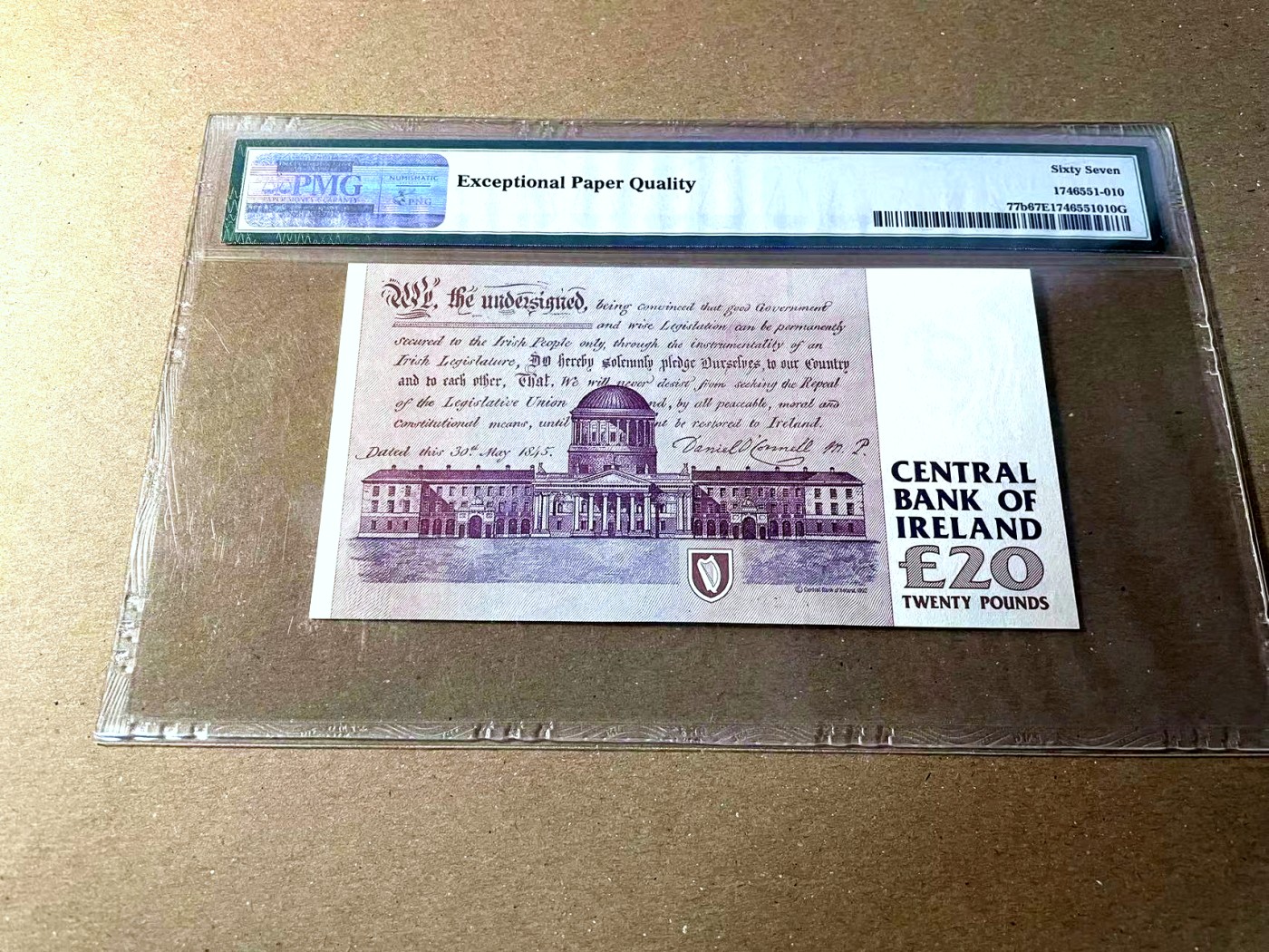 【Blue Auction】✨世界纸币精拍第436期【精】 爱尔兰 1995-99年20镑 PMG67EPQ 