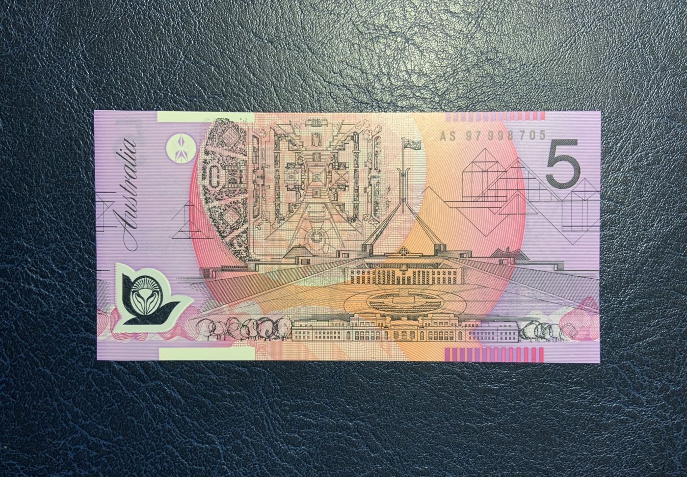 收藏联盟Quantum Auction 第326期拍卖  澳大利亚1997年5元 品相全新UNC 稀少AS测试冠 号码无4
