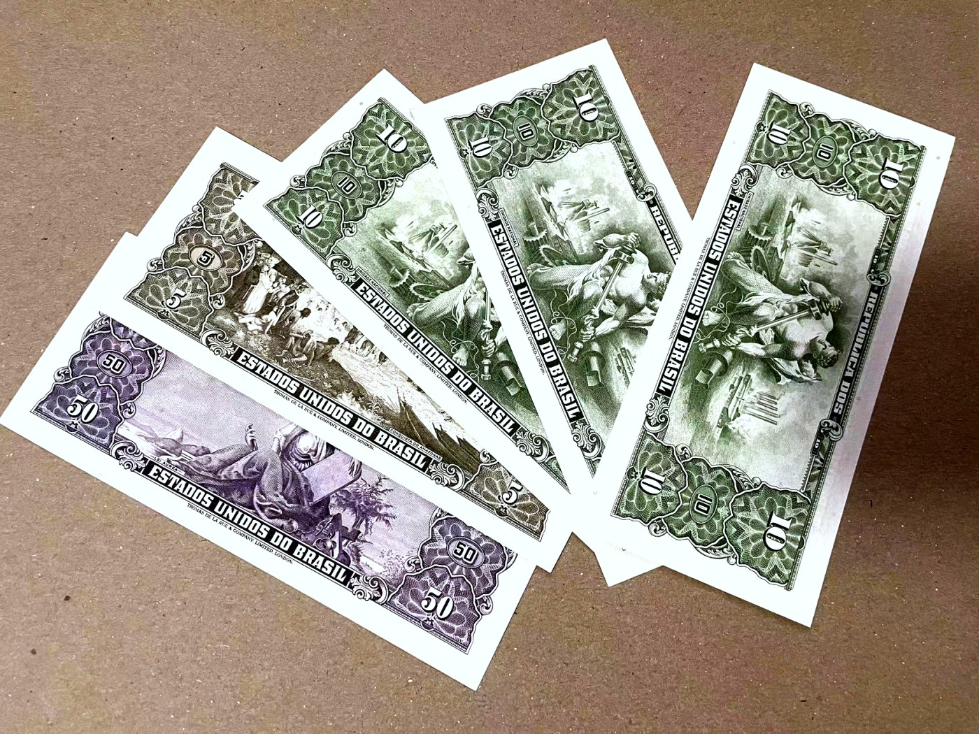 【Blue Auction】✨世界纸币精拍第436期【精】  【一组11张】巴西 5-10-50-100-500-1000克鲁塞罗 背面大场景 设计精美 除100克鲁塞罗AU 其余均全新UNC