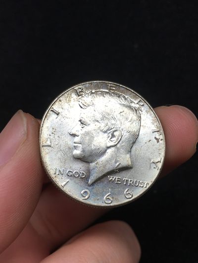 斋古钱币世界银币周三专场，全场包邮 - 原光美国1966年肯尼迪半美元银币
