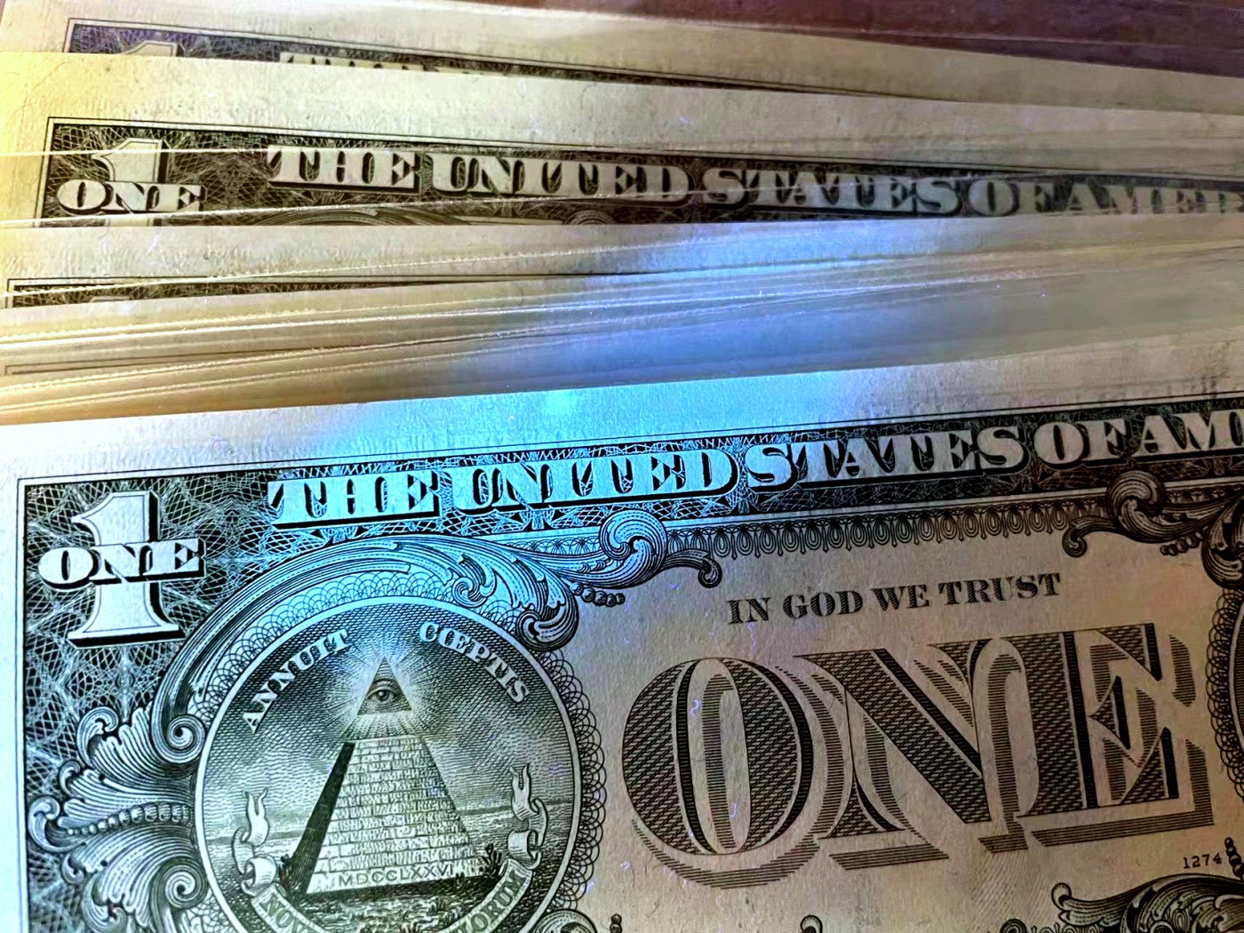 【Blue Auction】✨世界纸币精拍第436期【精】 【一组12区 补号】美国 1969年1美金 UNC/UNC-