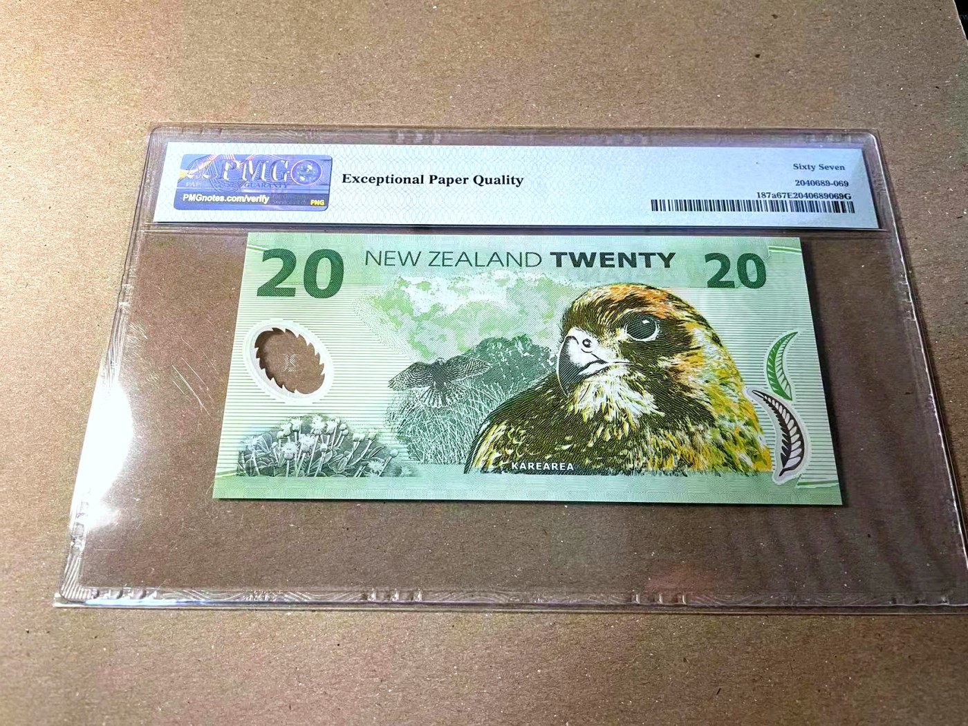 【Blue Auction】✨世界纸币精拍第436期【精】 【AA冠581小号】新西兰 1999-2003年20元 PMG67EPQ 