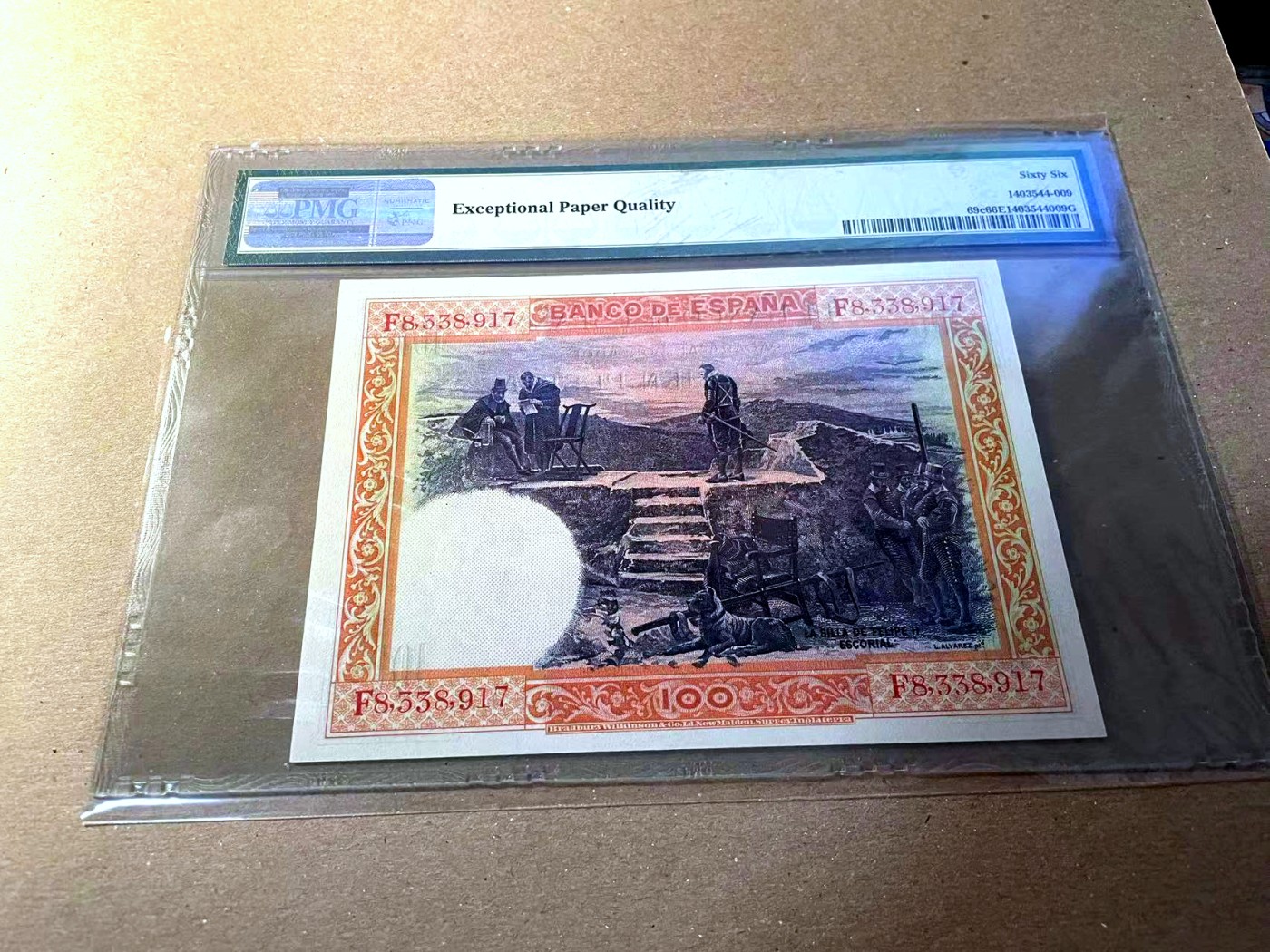 【Blue Auction】✨世界纸币精拍第436期【精】 西班牙 1925年100比塞塔 PMG66EPQ BWC出品