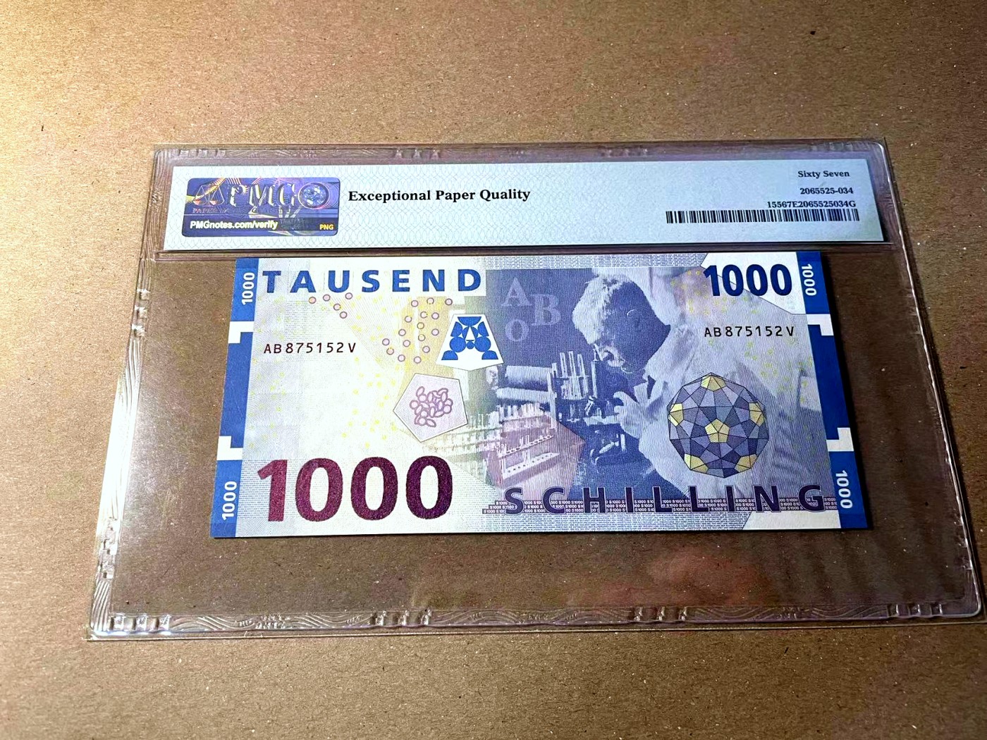 【Blue Auction】✨世界纸币精拍第436期【精】 奥地利 1997年1000先令 PMG67EPQ 