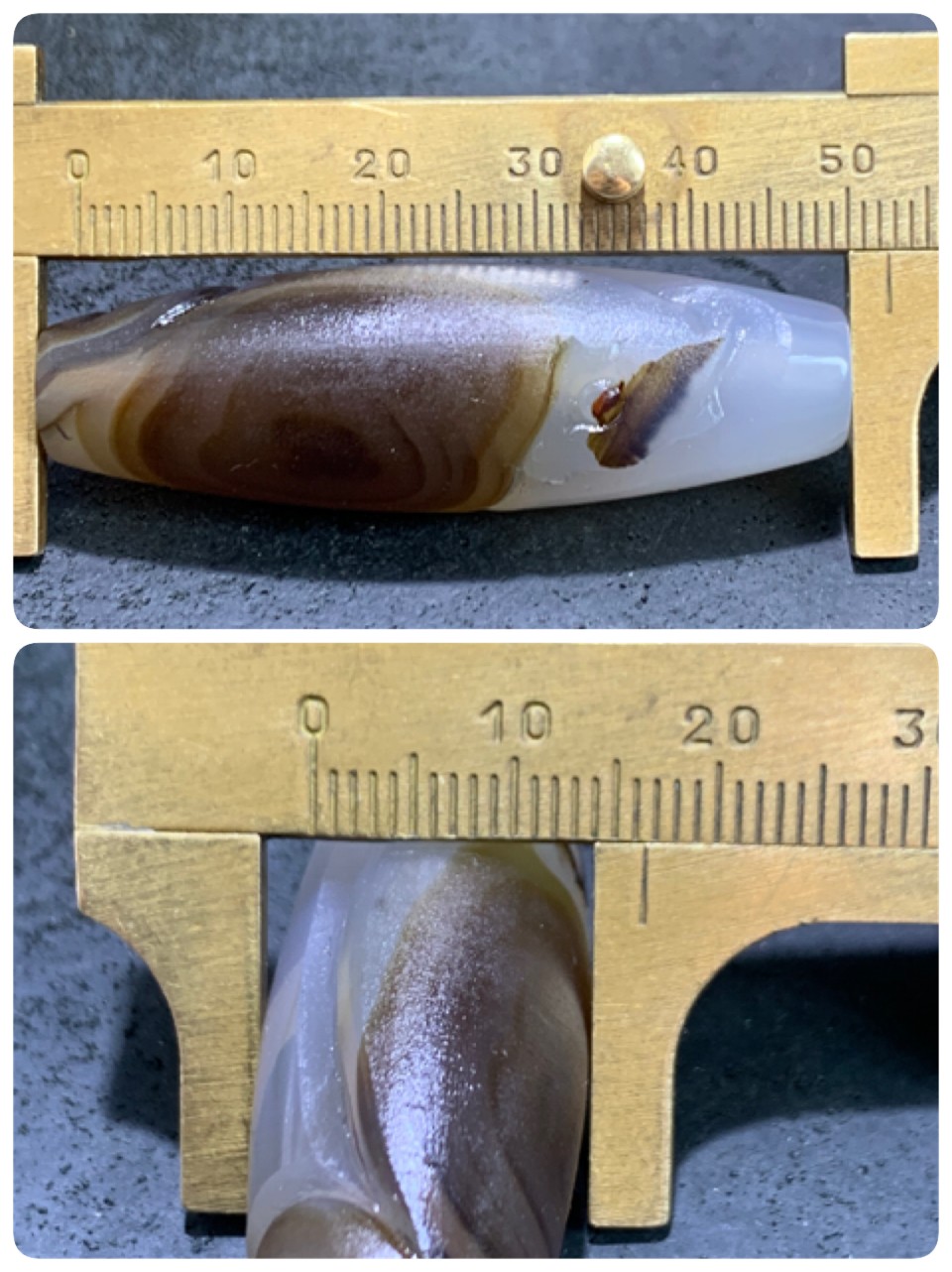 精美高玉化亚光海洋玉髓手工俏色巧雕蝙蝠大桶珠一个