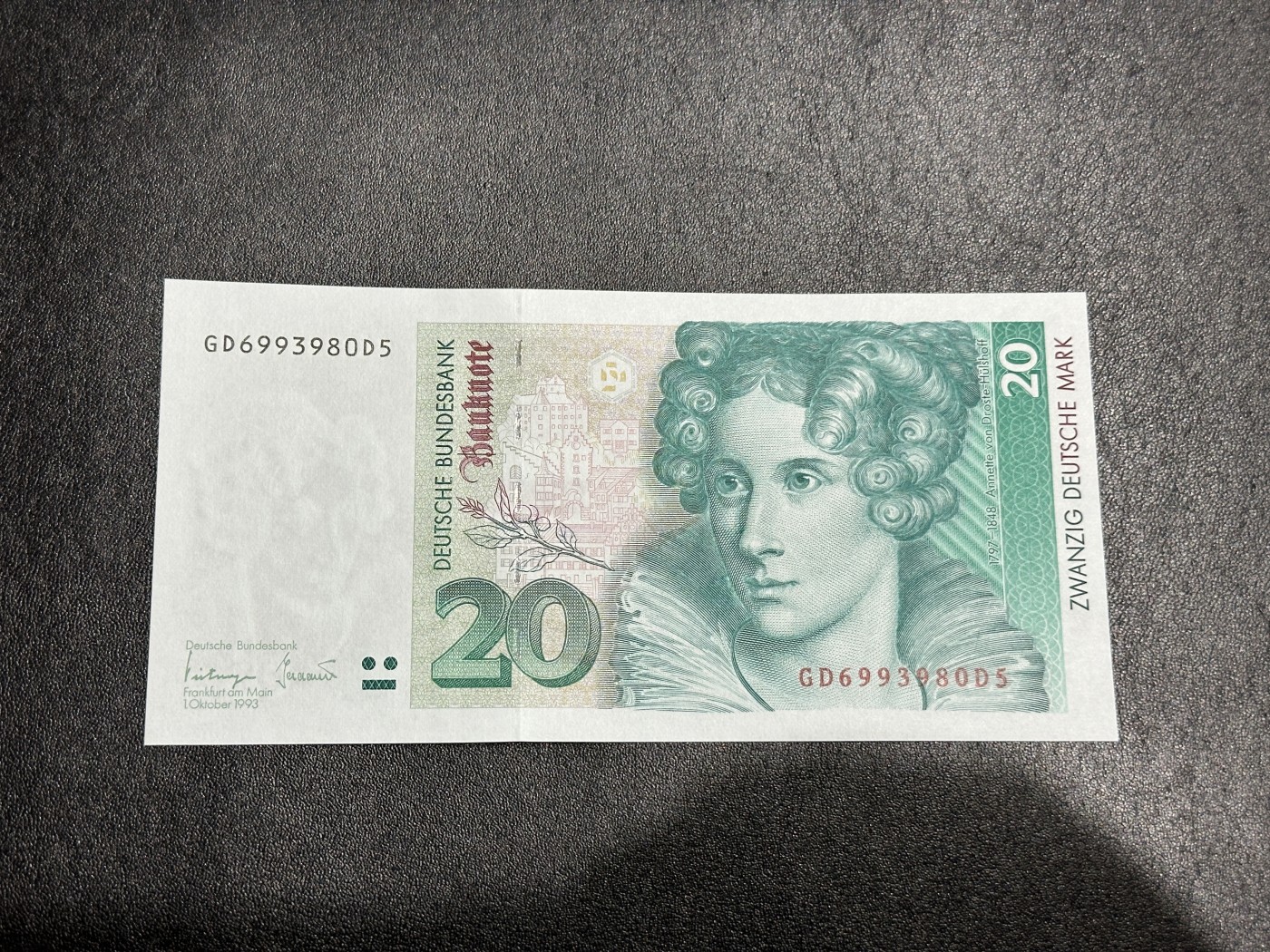 《外钞收藏家》第三百四十一期 1993年德国20马克 全新UNC 无47