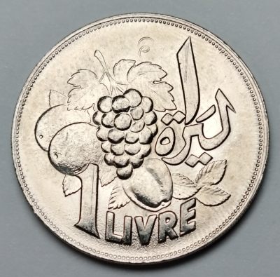 布加迪🐬～世界钱币🌾第 80 期 /  各国散币&FAO币 - 黎巴嫩🇱🇧 1968年 1里佛 FAO纪念币 28mm 瓜果图案 原光品相 较少见