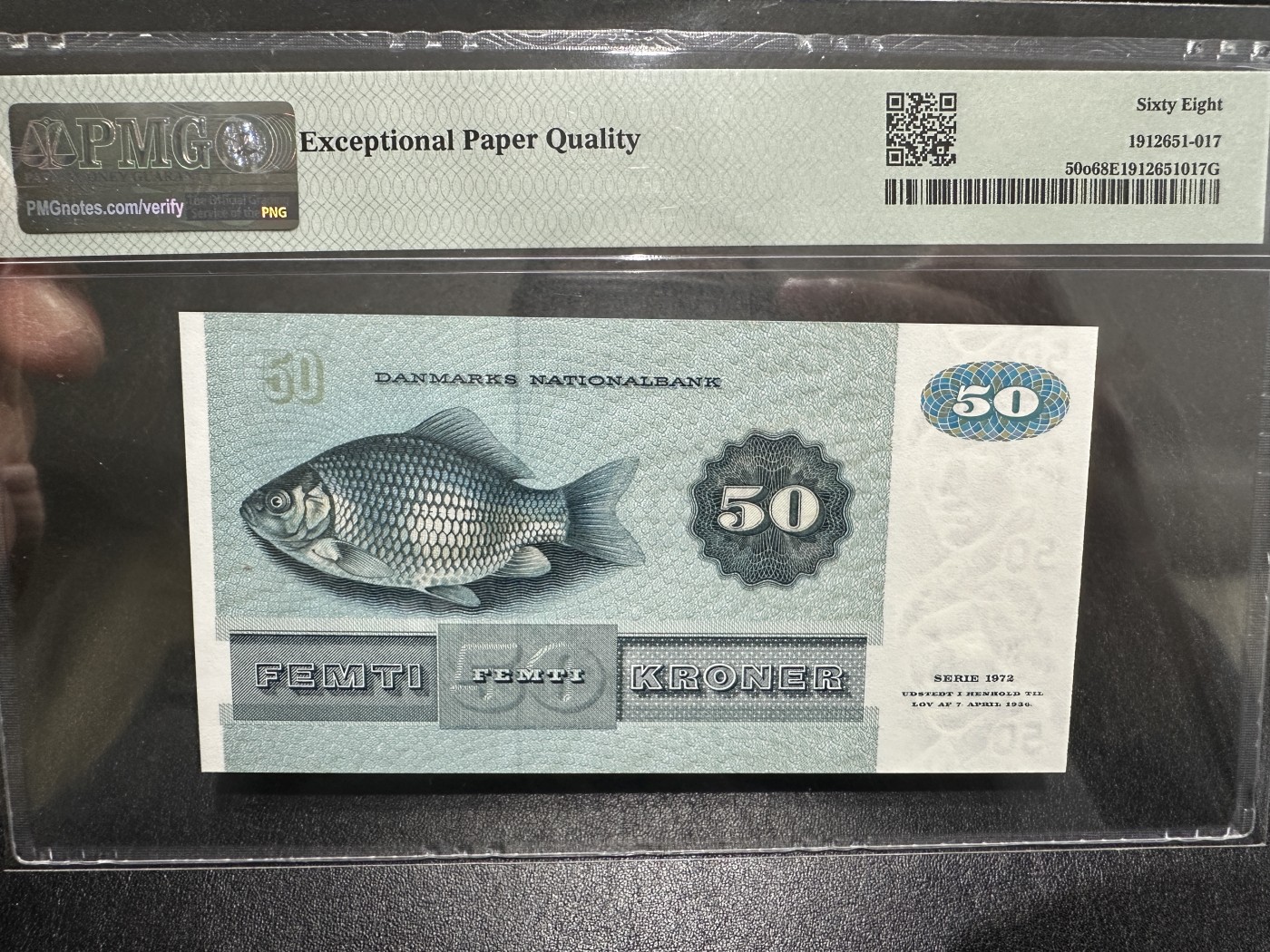 《外钞收藏家》第三百四十一期 1998年丹麦动物版50克朗 PMG68 无47