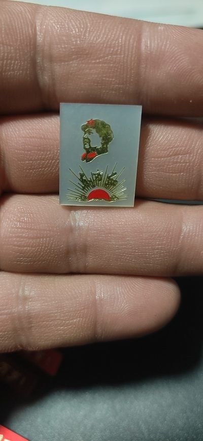 毛主席像章徽章拍场，包老包真 - 🔥🔥东方红🔥🔥毛主席像章一枚，长方形胸章，品相如图