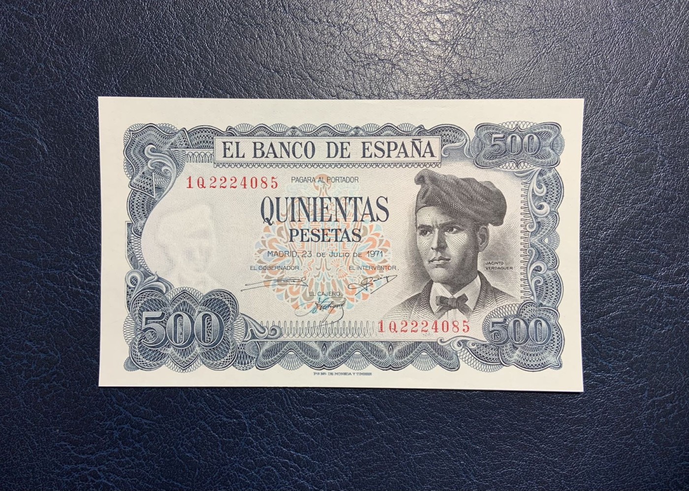 收藏联盟Quantum Auction 第326期拍卖  西班牙1971年500比塞塔 品相全新UNC 