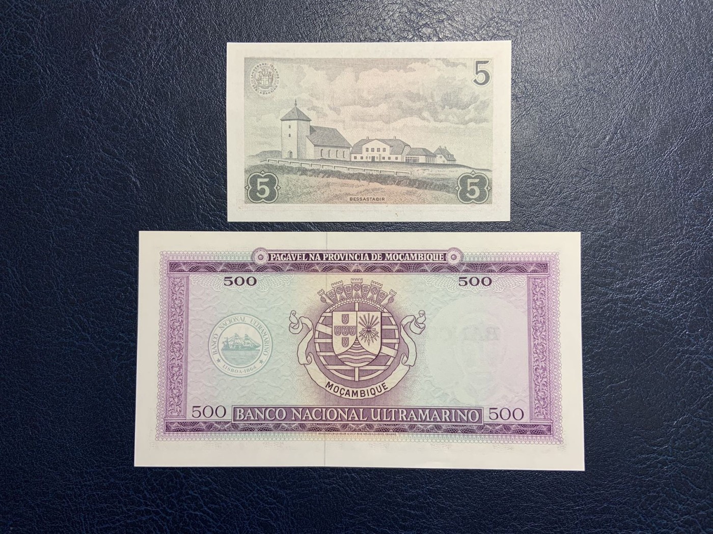 收藏联盟Quantum Auction 第326期拍卖  冰岛1957年5克朗首发A冠和莫桑比克1967年500埃思库多 品相全新UNC