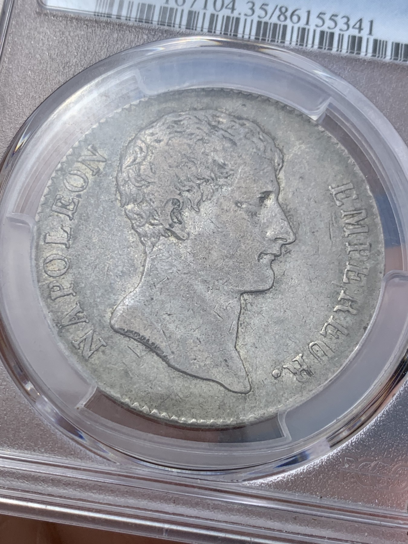 《竞宝斋》第242场-周日，周一 新年开场 (全场包邮) PCGS-VF35 法兰西第一共和国拿破仑执政官5法郎银币 共和历AN12年银币 少见头像