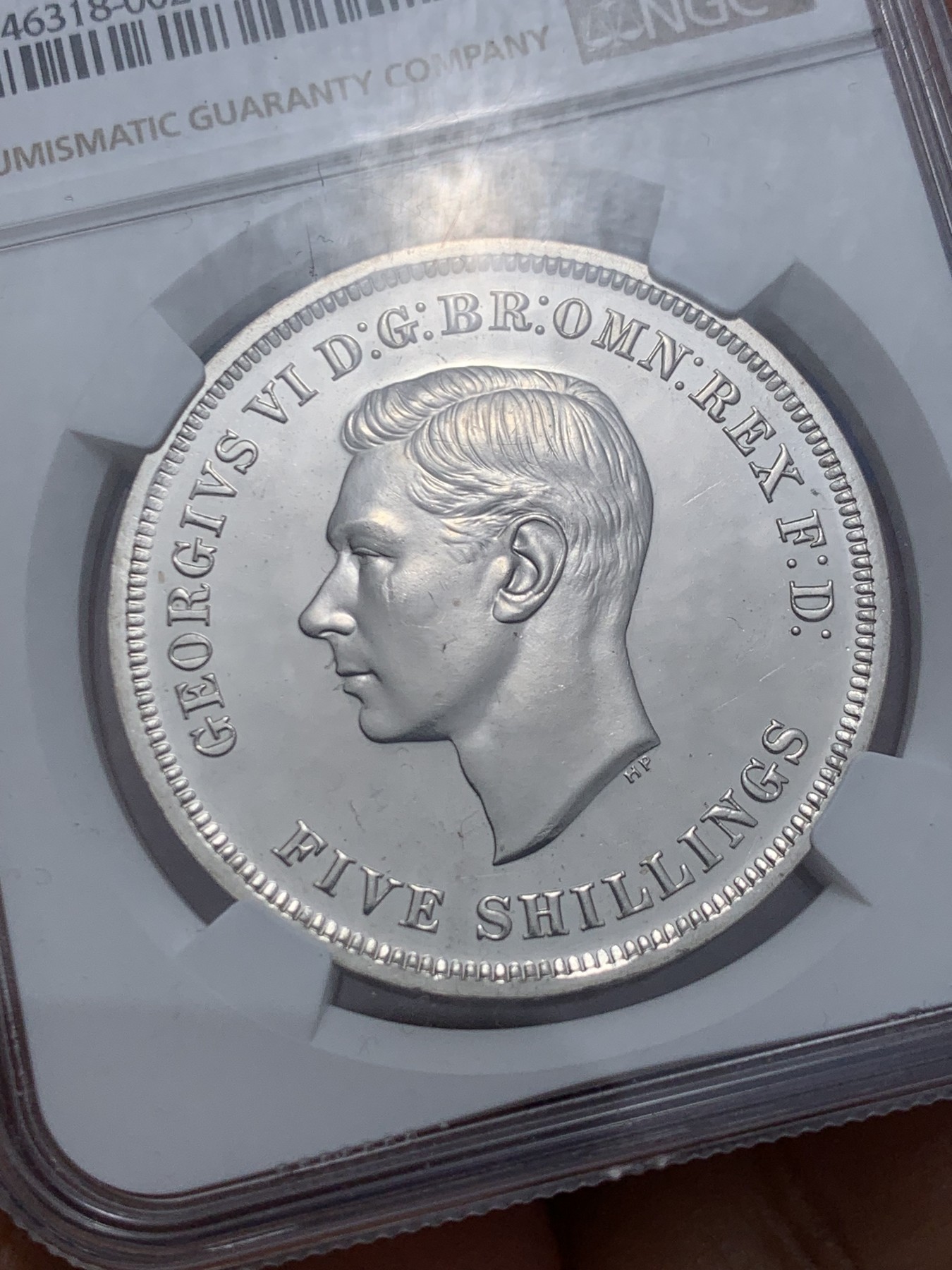 《竞宝斋》第242场-周日，周一 新年开场 (全场包邮) NGC PL64 英国1951年乔治六世克朗 最后的镍马剑