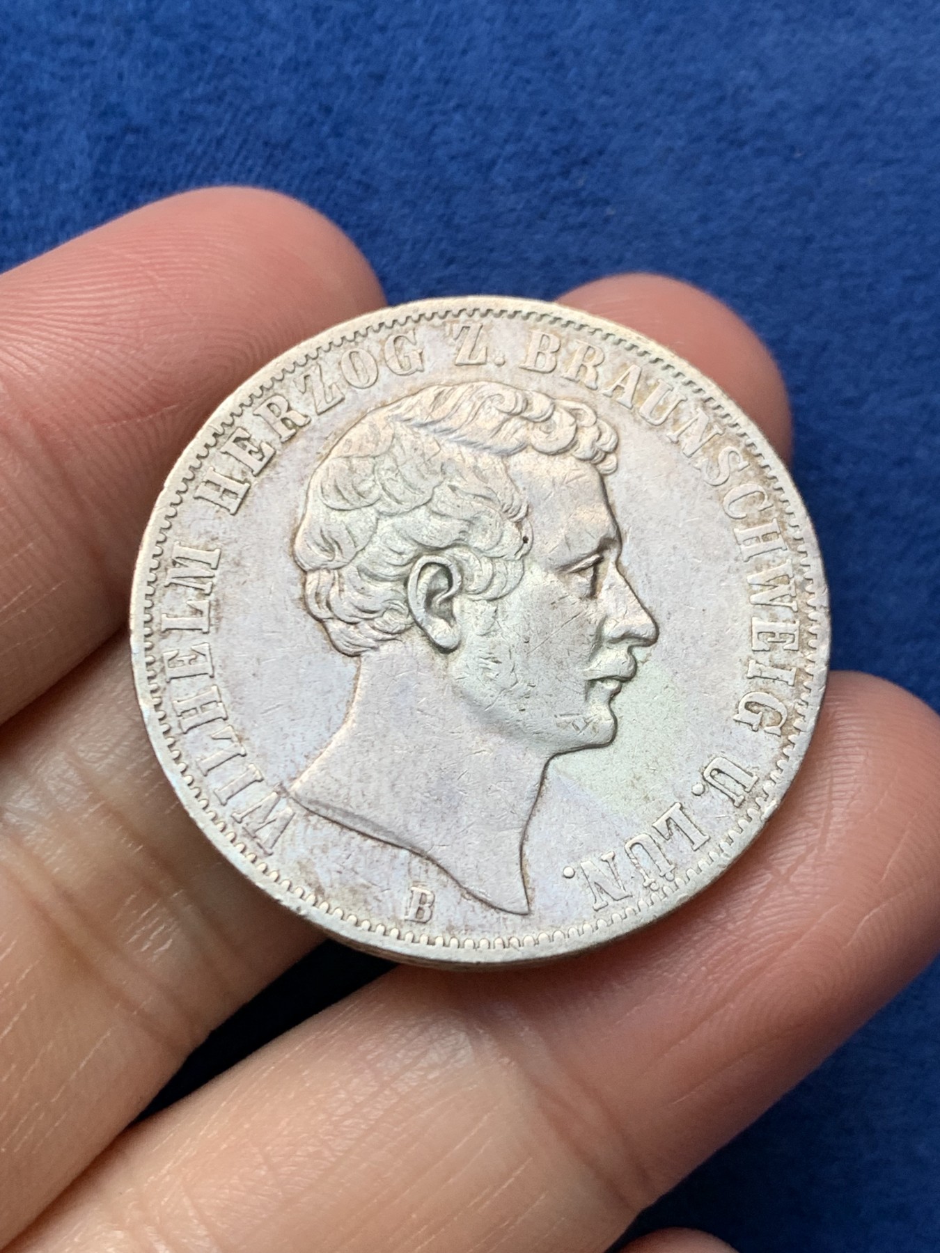 《竞宝斋》第242场-周日，周一 新年开场 (全场包邮) 德国1865年布伦瑞克1泰勒银币